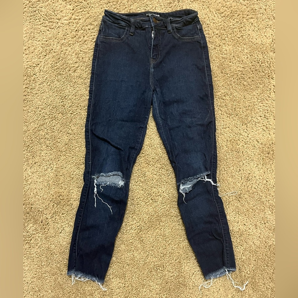 FashionNova distressed Jeans